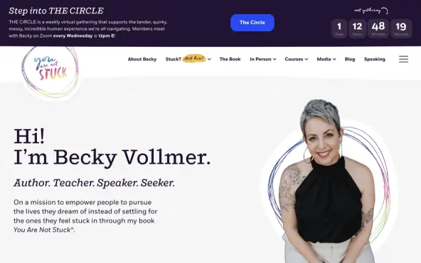 You Are Not Stuck website homepage